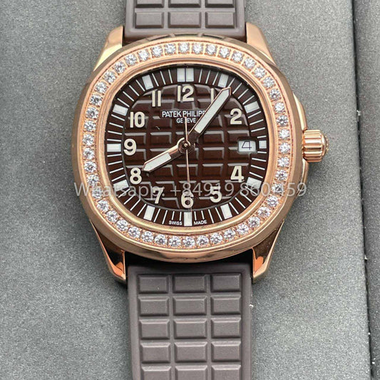 Patek Philippe Aquanaut 5067A Quartz movimento 1:1 Best Edition PPF Fabbrica Rose Gold Brown Dial