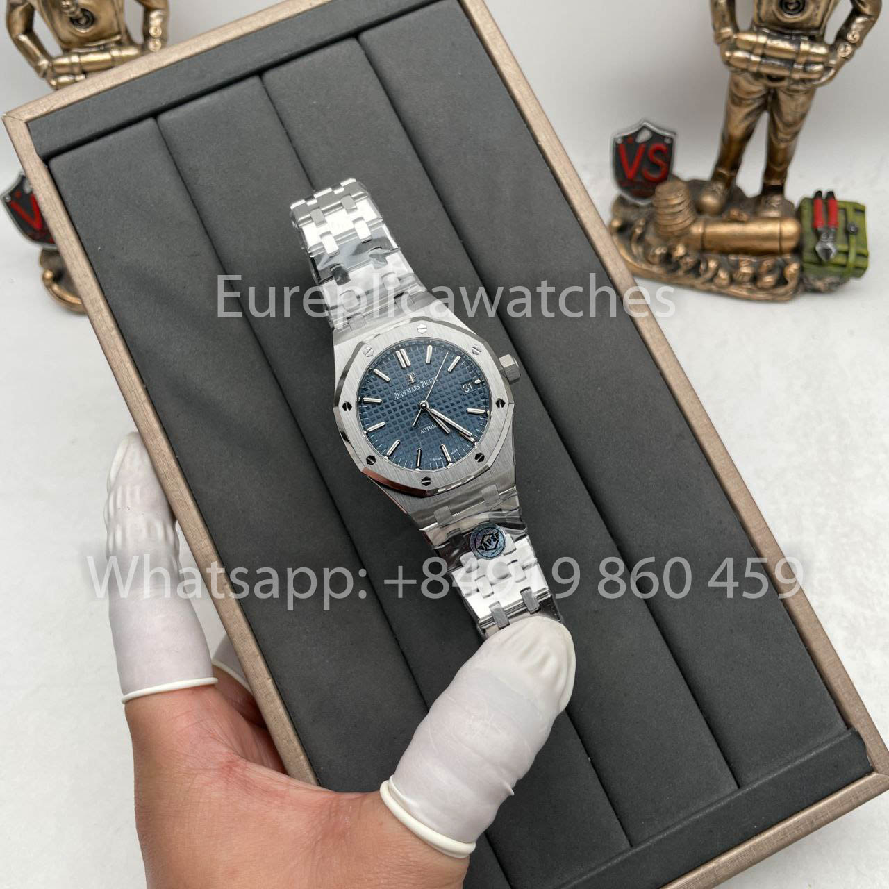 Audemars Piguet Royal Oak 15450ST.OO.1256ST.03 1:1 edição melhor APS Fabbrica quadrante azul