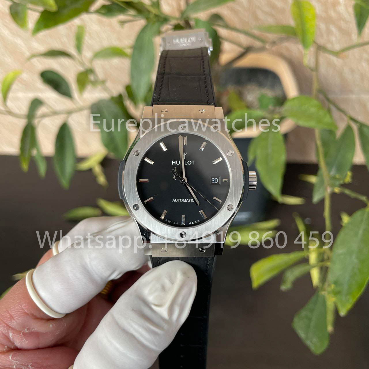 Hublot Classic Fusion 542.NX.1171.RX 42MM 1:1 Best Clone HB Fabbrica quadrante nero Pelle cinturino