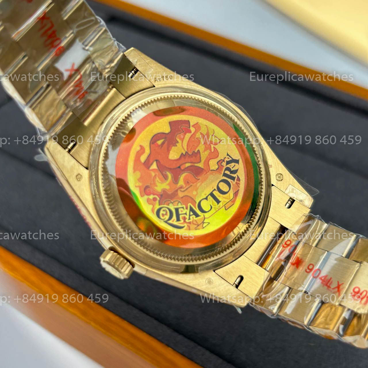 Rolex Day Date 18038 1:1 Best Edition QF Fabbrica Black Dial