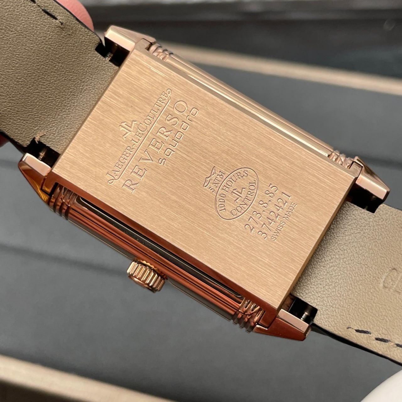 Jaeger LeCoultre Reverso Q3732470 1:1 Best Edition Rose Gold Black Dial