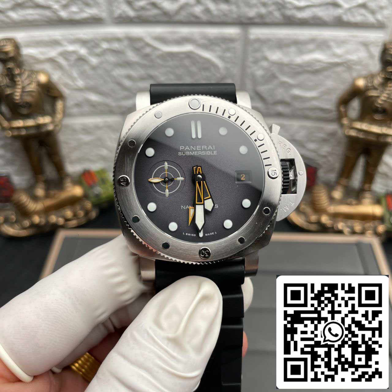 Panerai Submersible PAM1323 1:1 edizione migliore VS Fabbrica Gray quadrante