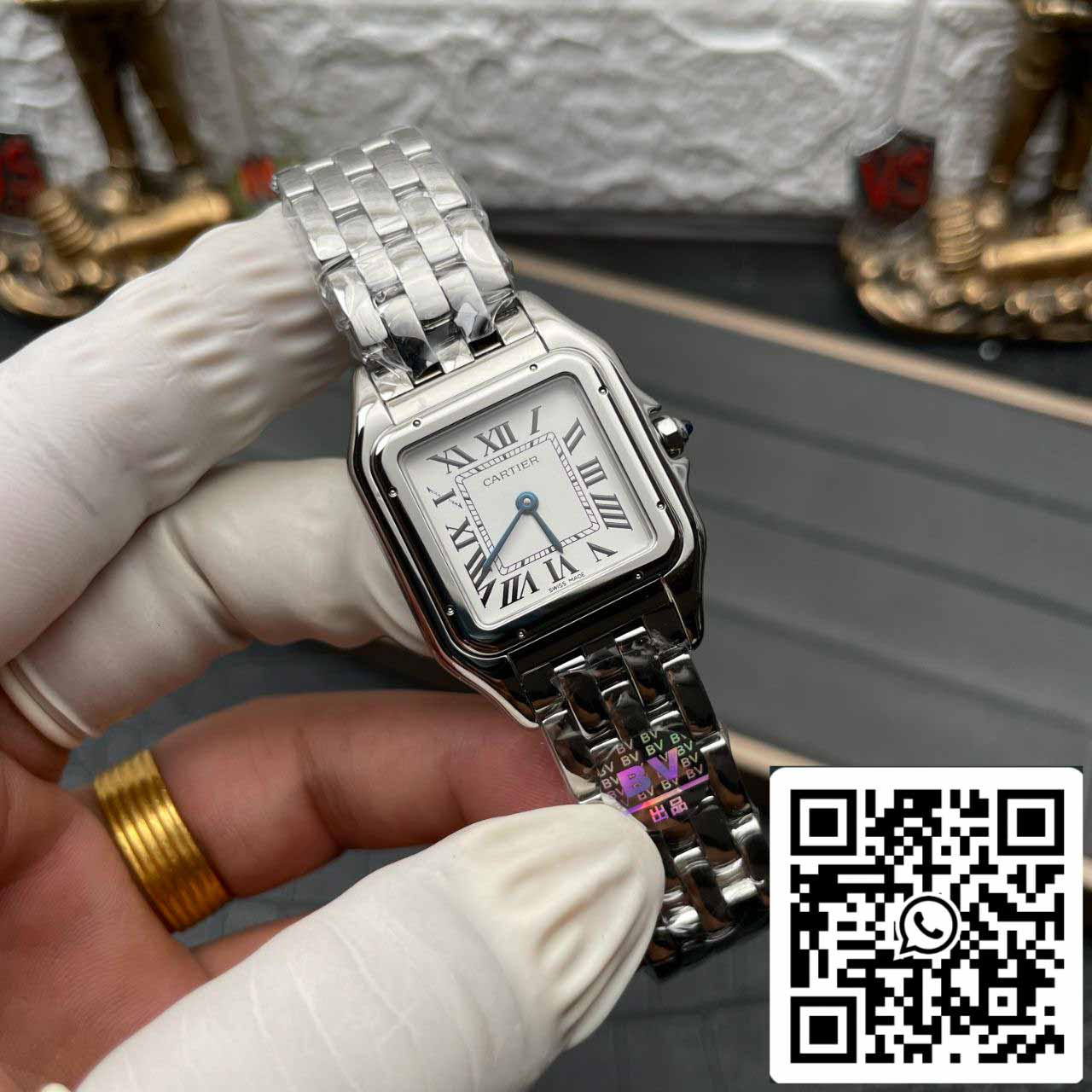 Panthere De Cartier WSPN0007 BV Fabbrica 1:1 edizione migliore Swiss Quartz 316L acciaio inossidabile bracciale