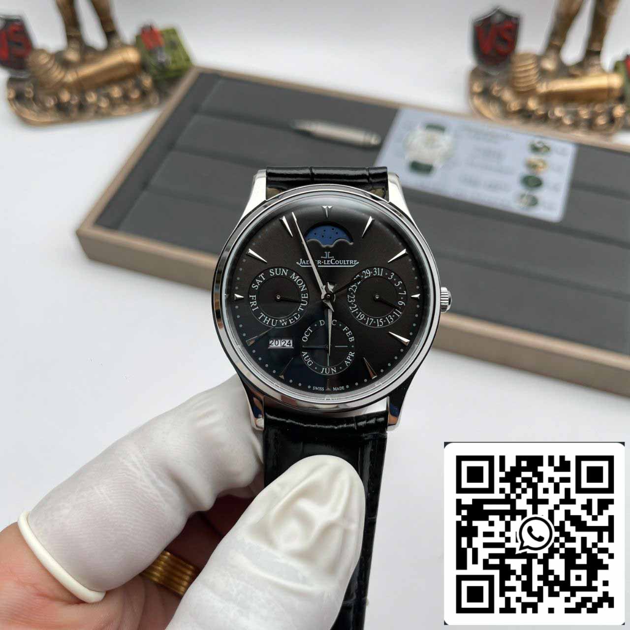 Jaeger LeCoultre Master Ultra Thin 130354J 1:1 Best Edition V9 Fabrica Mostrador Cinza Suíço ETA868