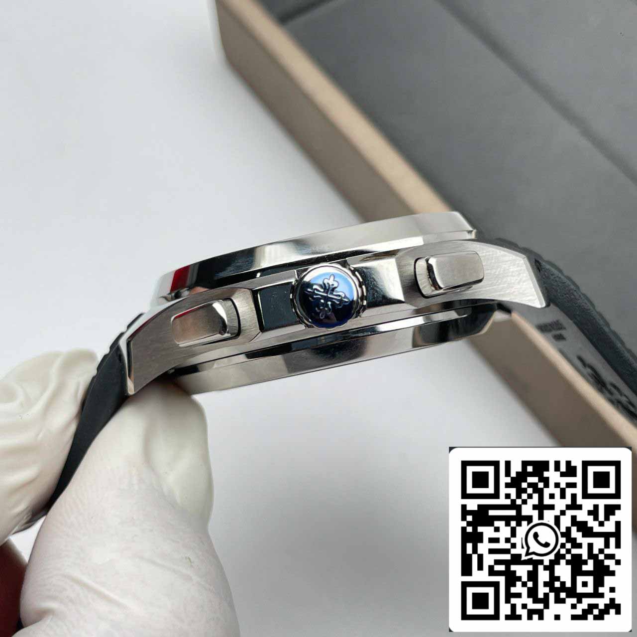 Patek Philippe Aquanaut 5968A-001 Black Rubber cinturino 1:1 Best Edition OM Fabbrica