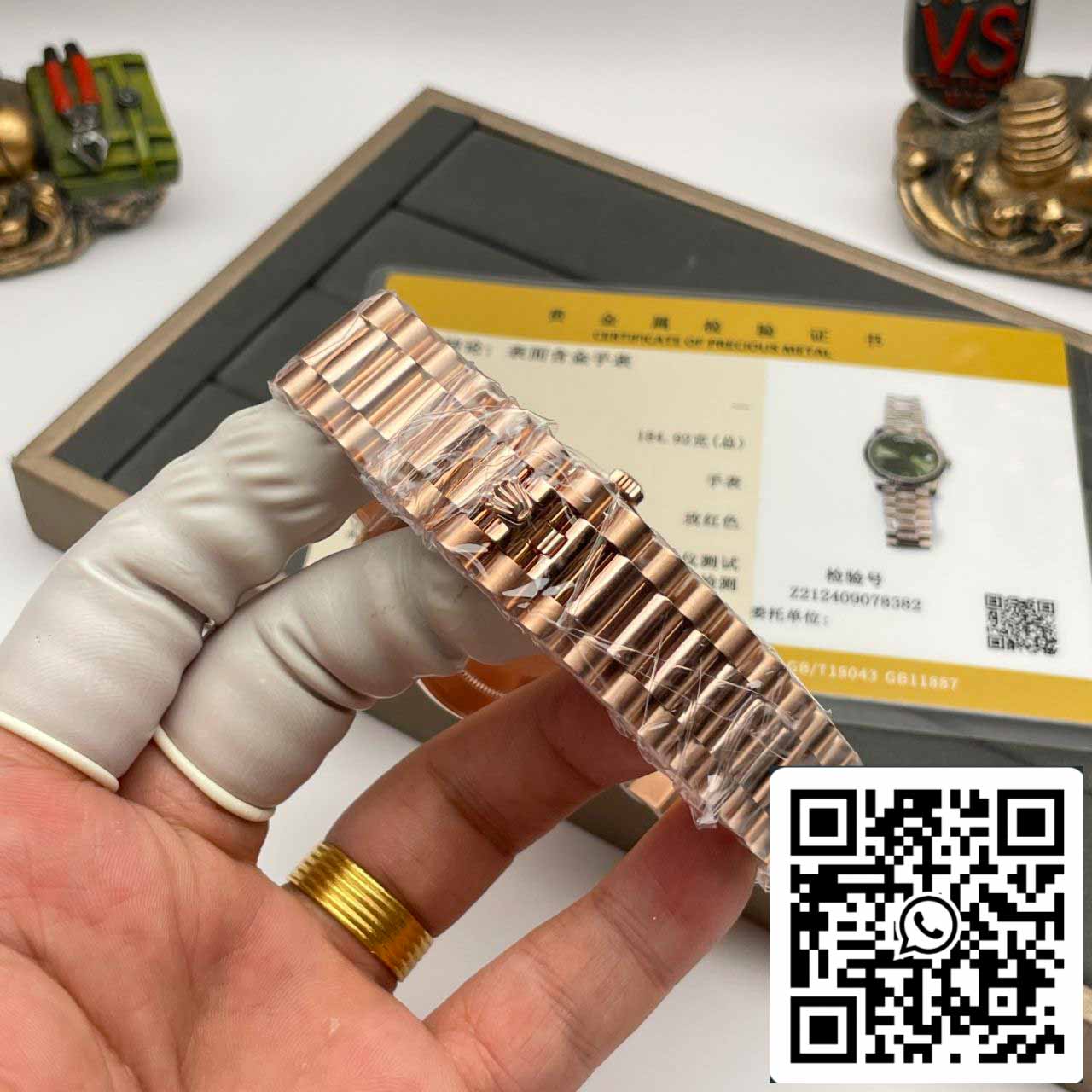 Rolex Day Date 40 228235 Gold Filled 18k with 185 gram weight green dial