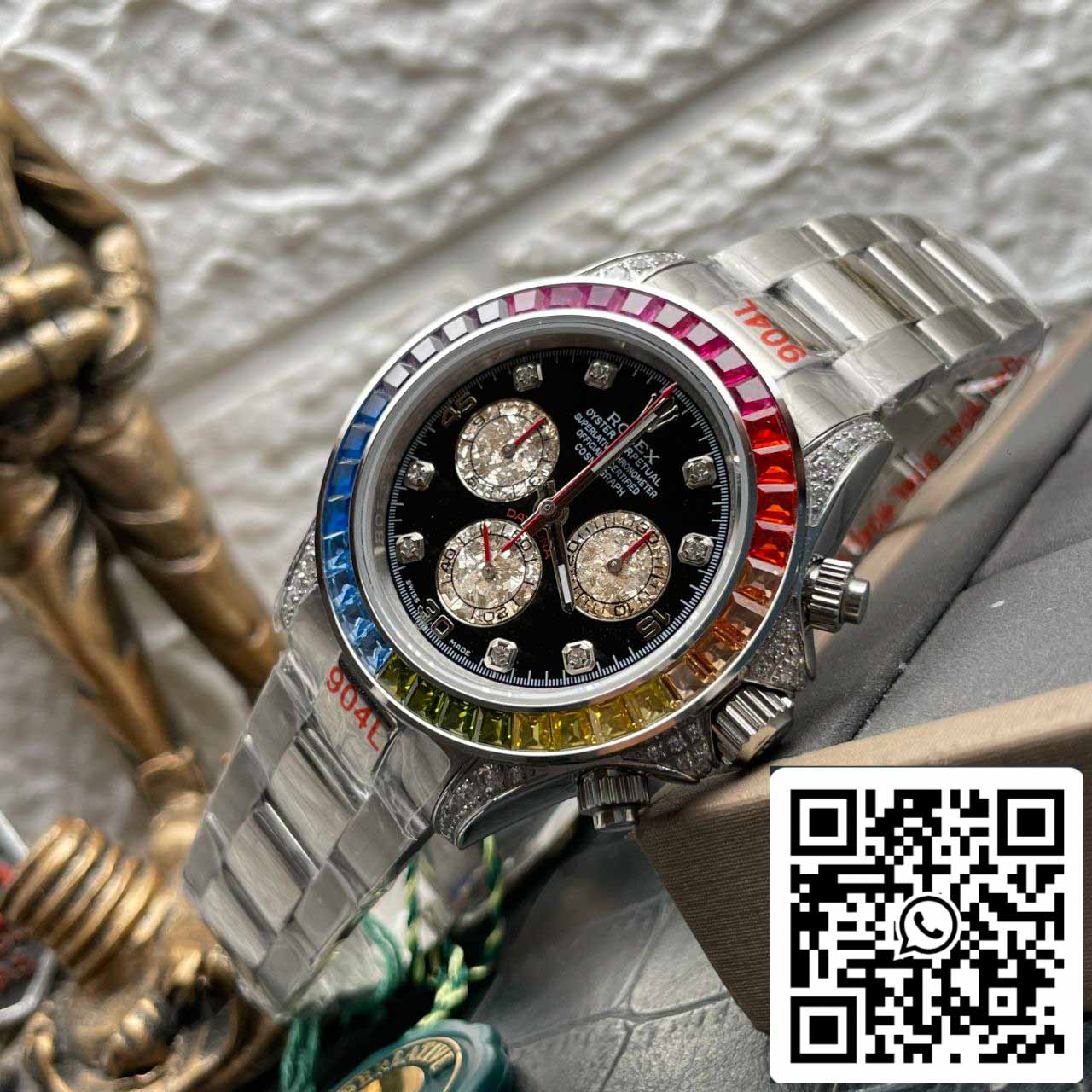 Rolex Daytona 116599 RBOW 1:1 Mejor Edición TW Fabbrica Esfera Negra