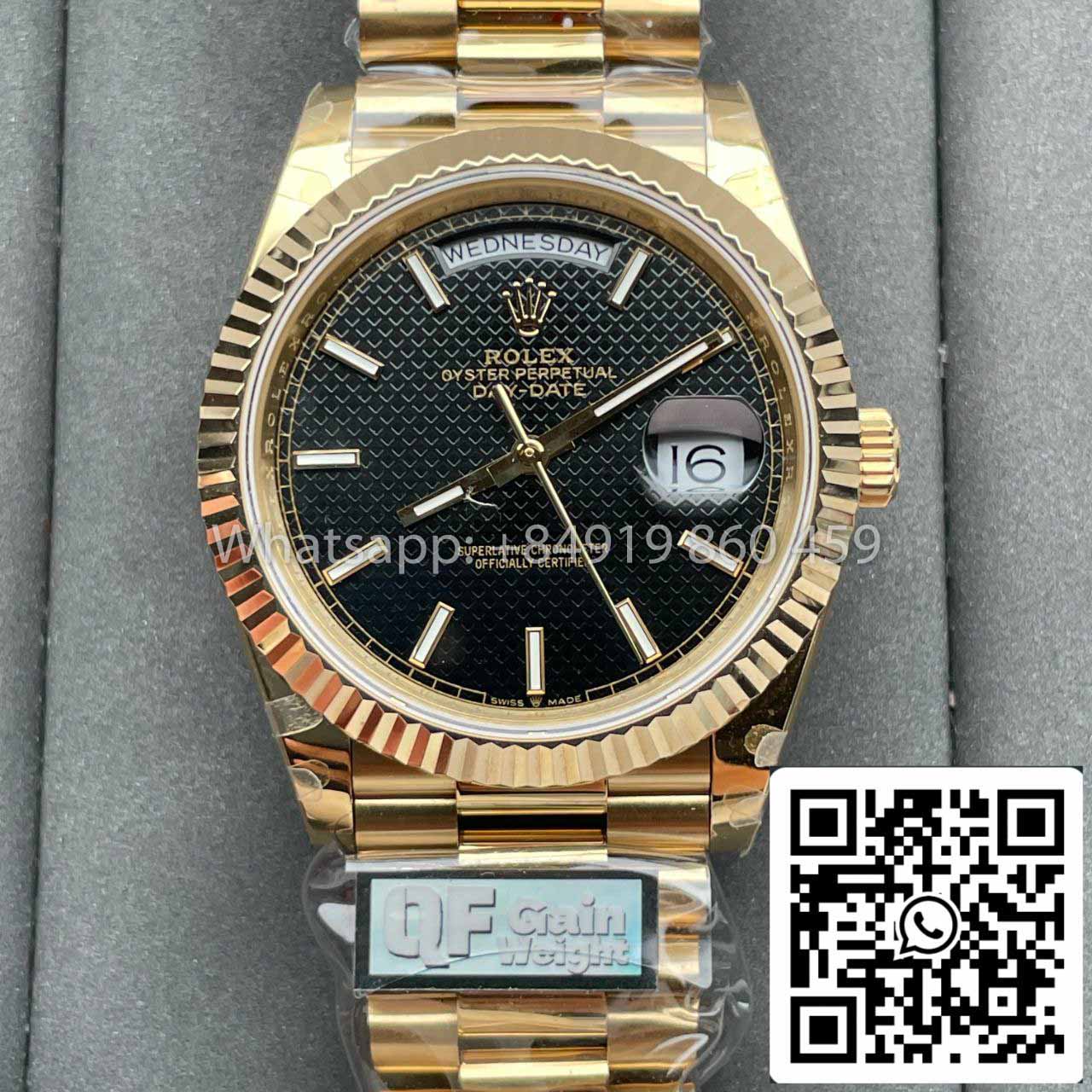 Rolex Day Date 40 Gold  228238-0007 1:1 Best Edition QF Fabbrica CounterWeight Version