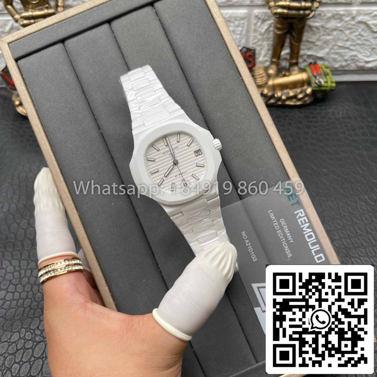 [AET modificado] Patek Philippe Nautilus 5711 ceramica quadrante bianco 1:1 edizione migliore