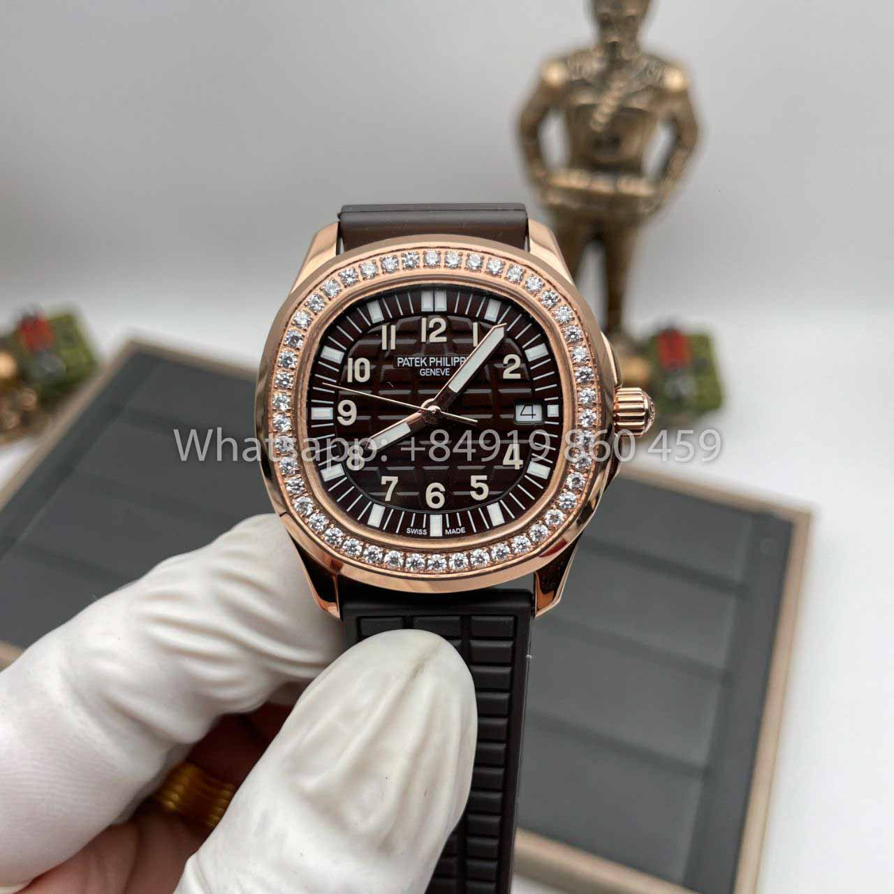 Patek Philippe Aquanaut 5067A Quartz movimento 1:1 Best Edition PPF Fabbrica Rose Gold Brown Dial