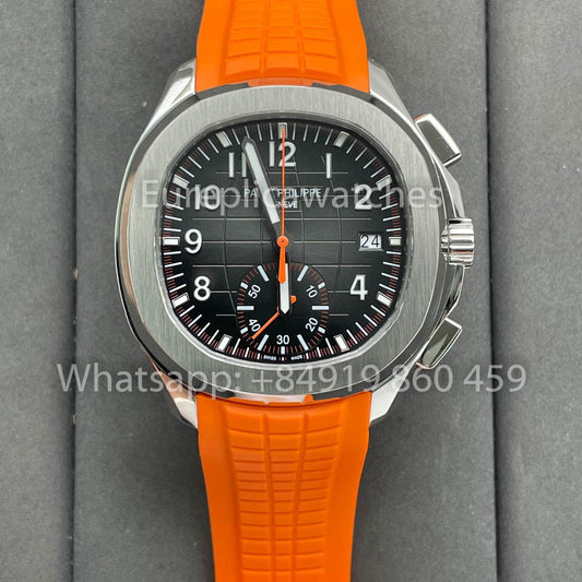 Patek Philippe Aquanaut 5968A-001 Orange Rubber cinturino 1:1 Best Edition OM Fabbrica