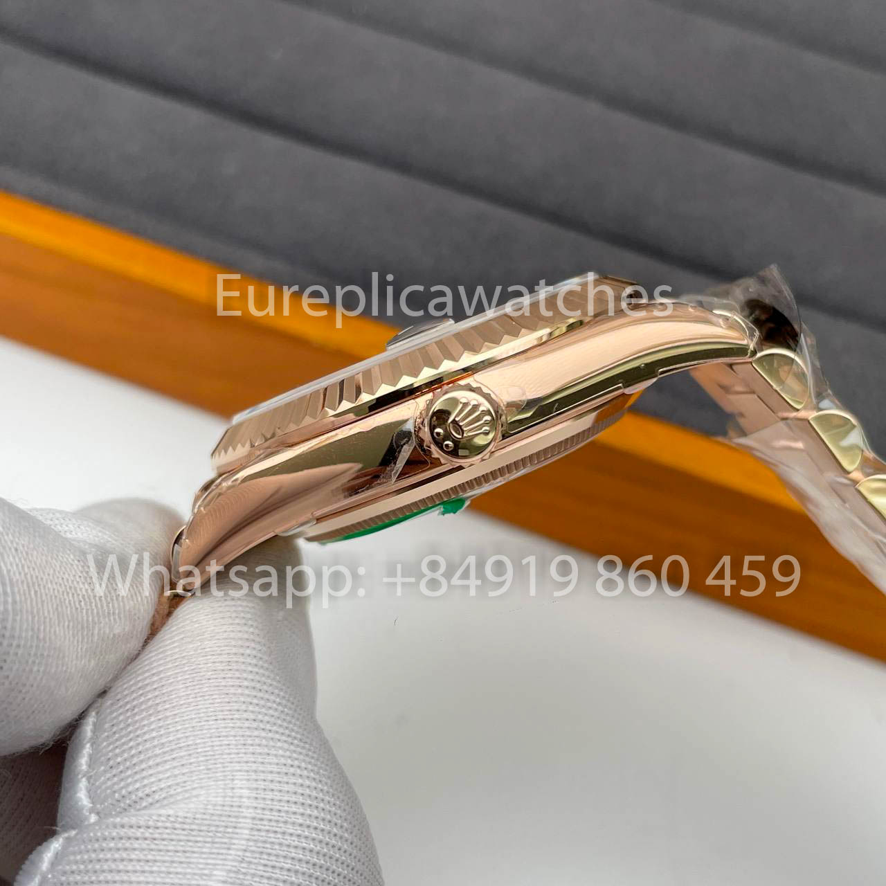 Rolex Everose Gold Day Date 40 228235-0002 Chocolate Dial  1:1 Best Clone KF Fabbrica 215 Gram