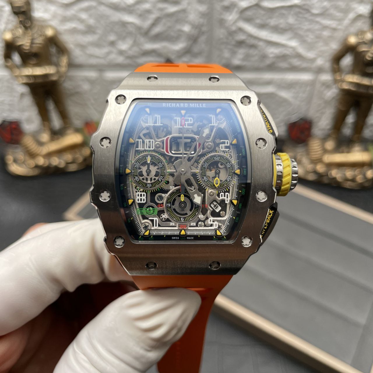 Richard Mille RM11-03 1:1 Best Edition KV Fabbrica Orange cinturino