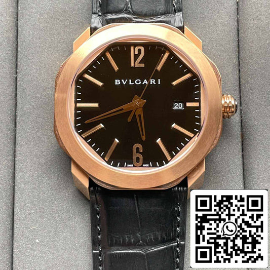 Bvlgari Octo 101963 BGOP41BGLD 1:1 edición mejorada BV Fabbrica quadrante nero