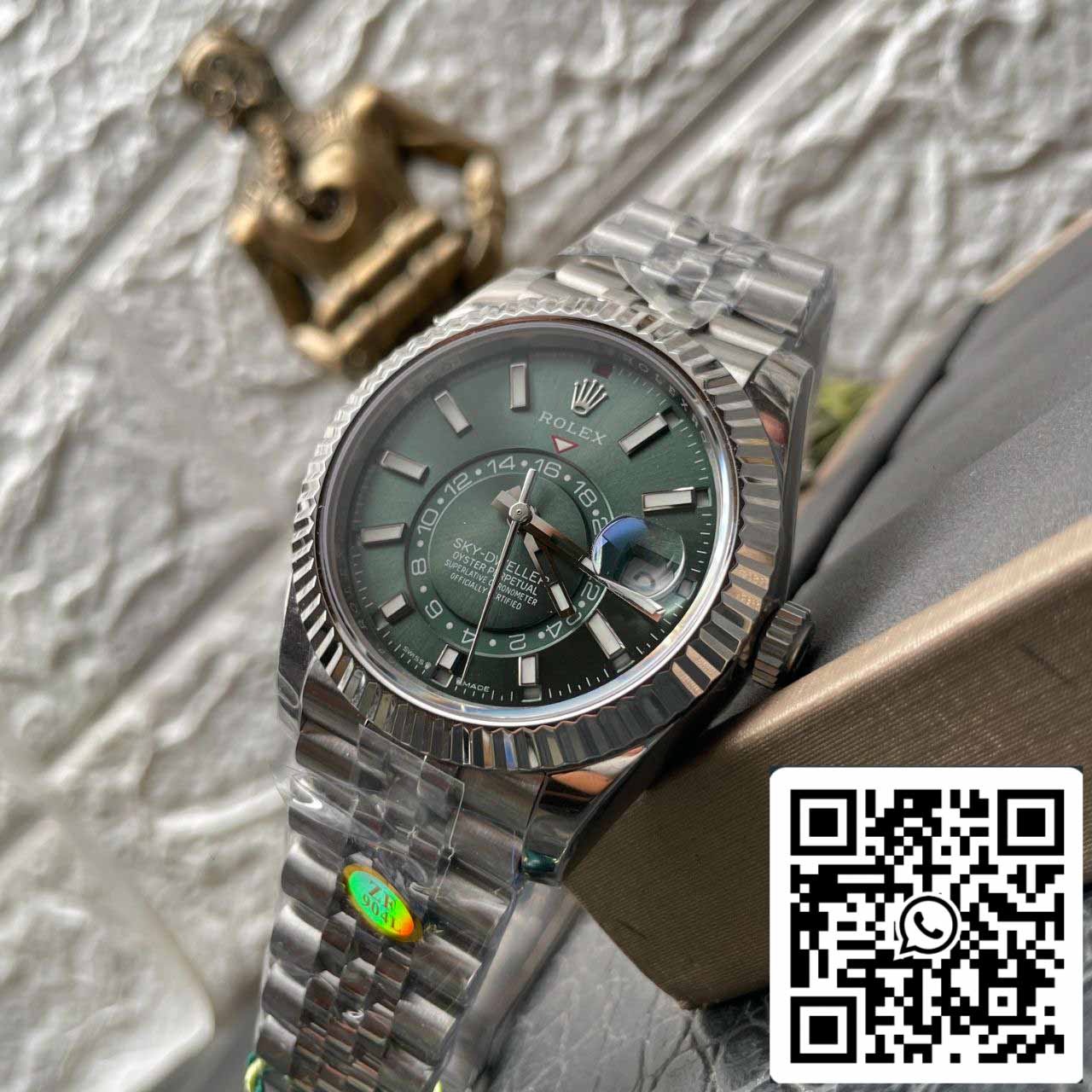 Rolex Sky Dweller M336934-0001 1:1 Best Edition ZF Fabbrica Green Dial Newest Version 2024
