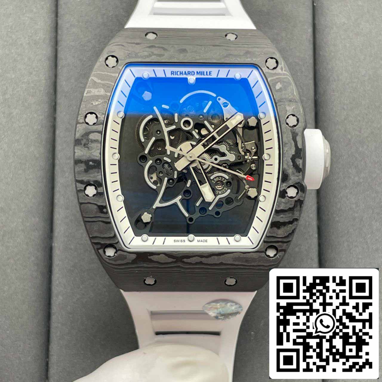 RICHARD MILLE  RM055  ZF 2024 1:1 Best Edition Carbon Fiber Case Black cinturino