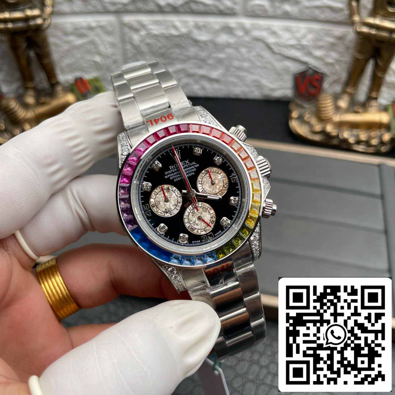 Rolex Daytona 116599 RBOW 1:1 Mejor Edición TW Fabbrica Esfera Negra