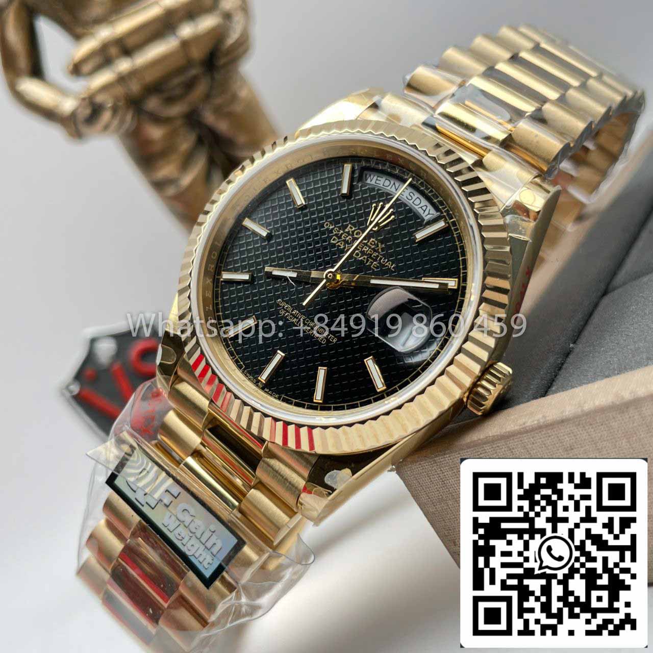 Rolex Day Date 40 Gold  228238-0007 1:1 Best Edition QF Fabbrica CounterWeight Version