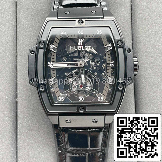 replica Hublot Masterpiece Tourbillon 906.ND.0129.VR.AES12 1:1 Best Edition Black PVD Swiss HUB 9006