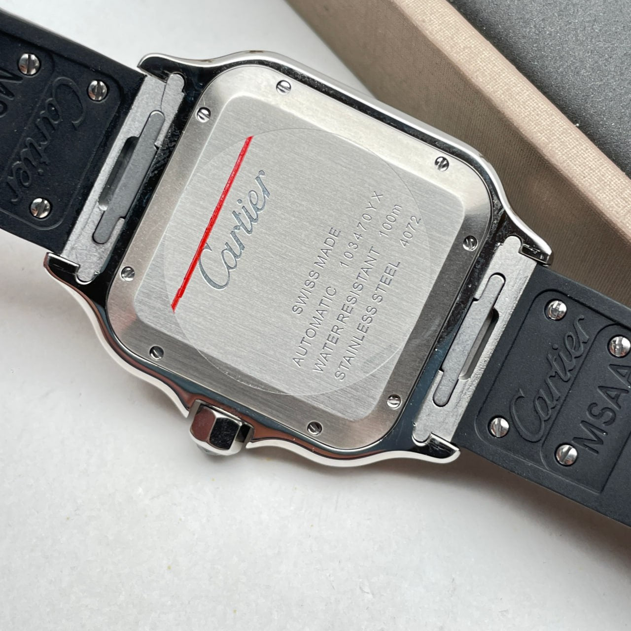 Cartier Santos WSSA0037 1:1 edizione migliore GF Fabbrica V2 Gomma cinturino