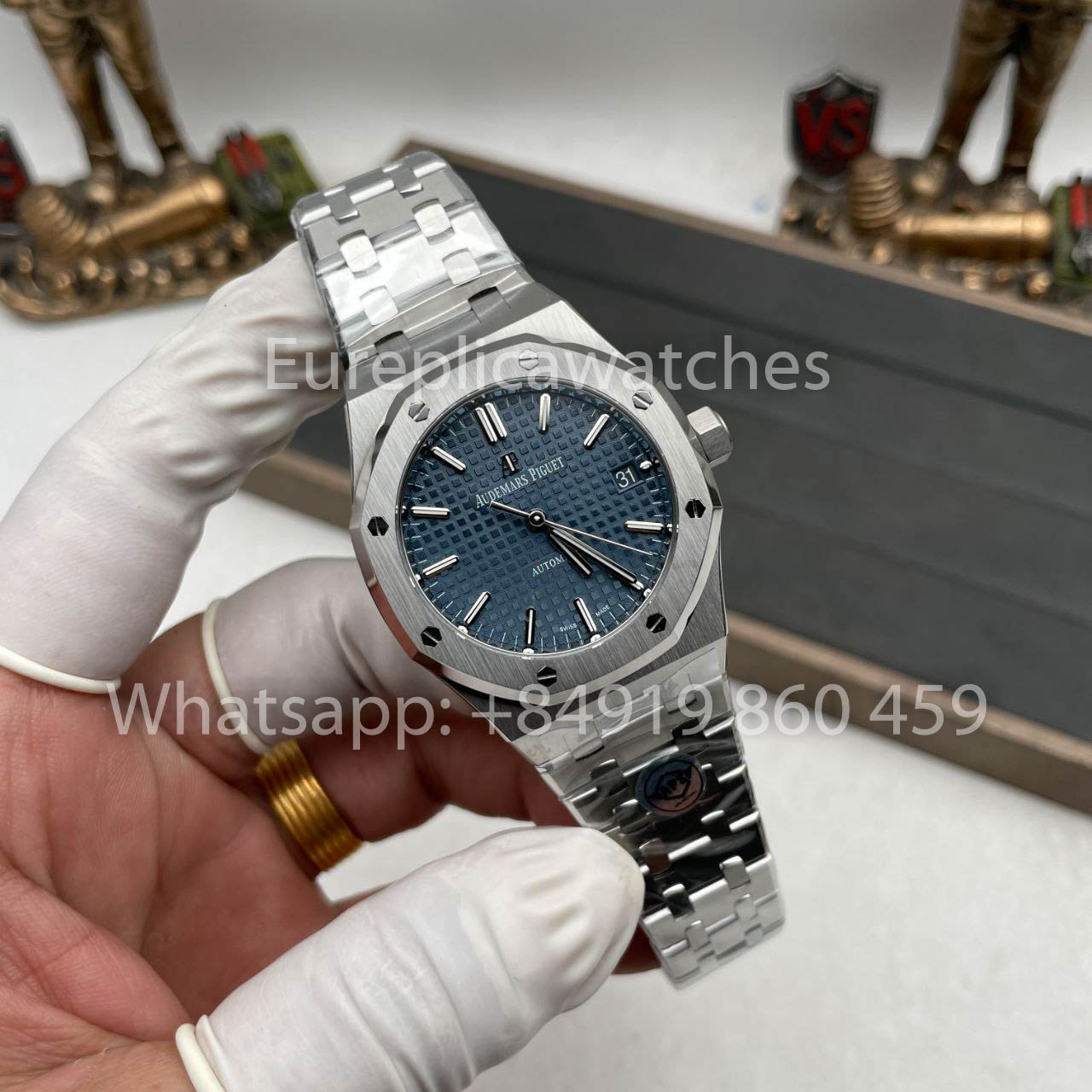 Audemars Piguet Royal Oak 15450ST.OO.1256ST.03 1:1 edição melhor APS Fabbrica quadrante azul