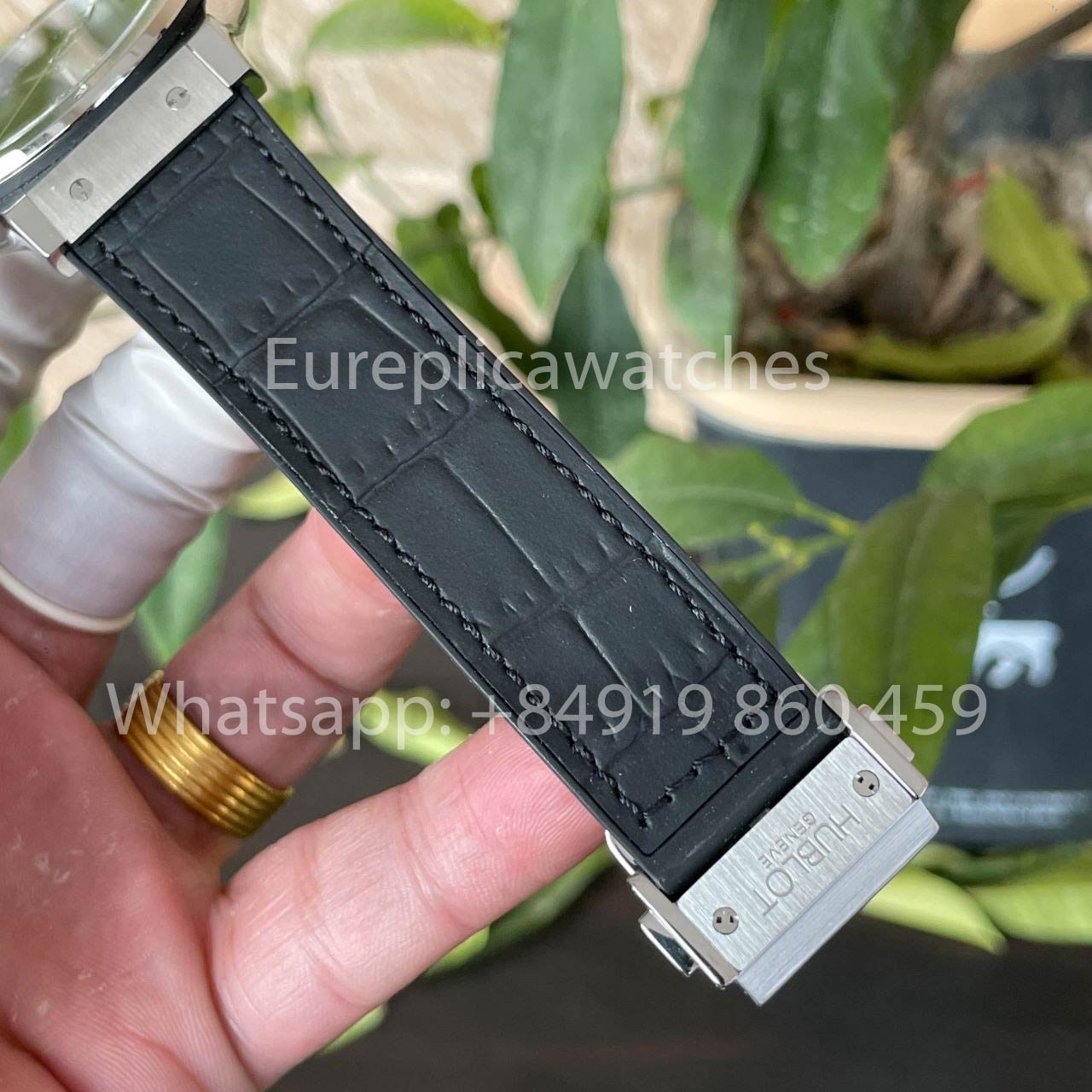 Hublot Classic Fusion 542.NX.1171.RX 42MM 1:1 Best Clone HB Fabbrica quadrante nero Pelle cinturino