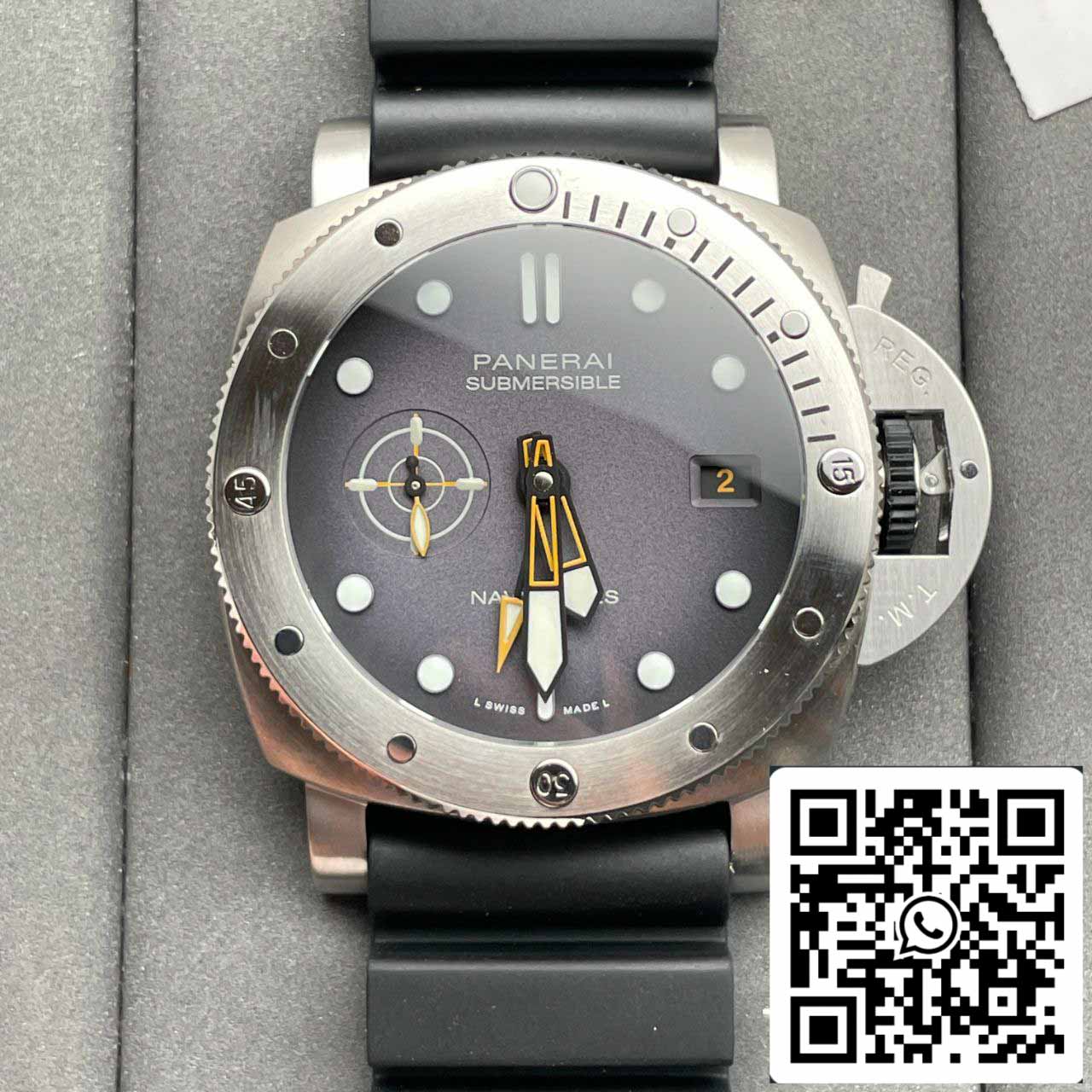Panerai Submersible PAM1323 1:1 edizione migliore VS Fabbrica Gray quadrante