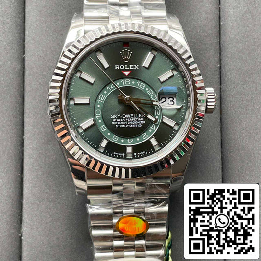Rolex Sky Dweller M336934-0001 1:1 Best Edition ZF Fabbrica Green Dial Newest Version 2024