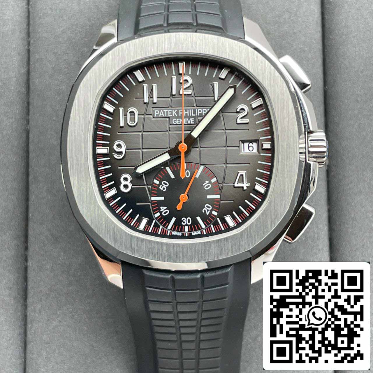 Patek Philippe Aquanaut 5968A-001 Black Rubber cinturino 1:1 Best Edition OM Fabbrica