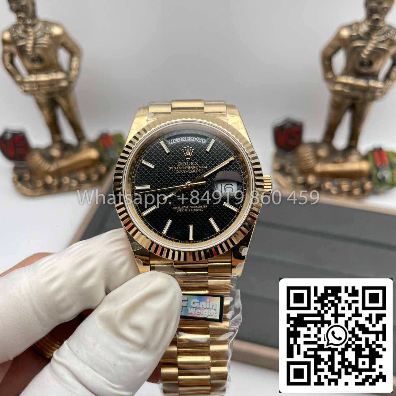 Rolex Day Date 40 Gold  228238-0007 1:1 Best Edition QF Fabbrica CounterWeight Version