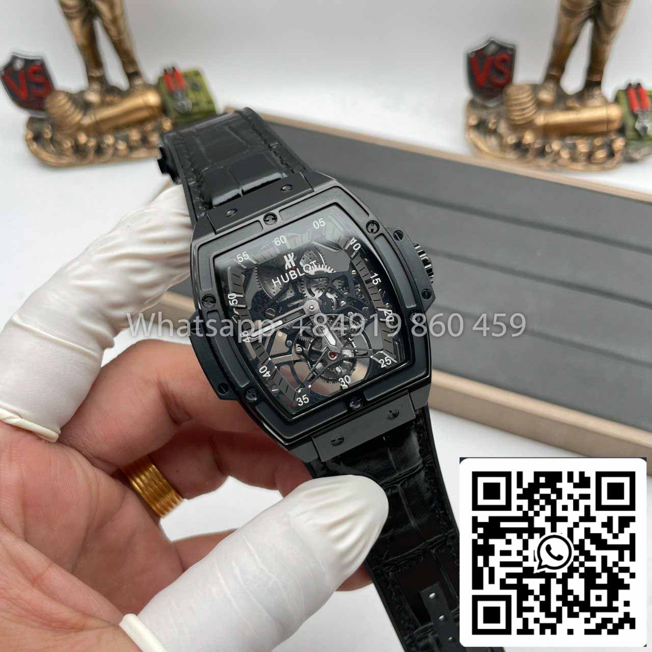 replica Hublot Masterpiece Tourbillon 906.ND.0129.VR.AES12 1:1 Best Edition Black PVD Swiss HUB 9006
