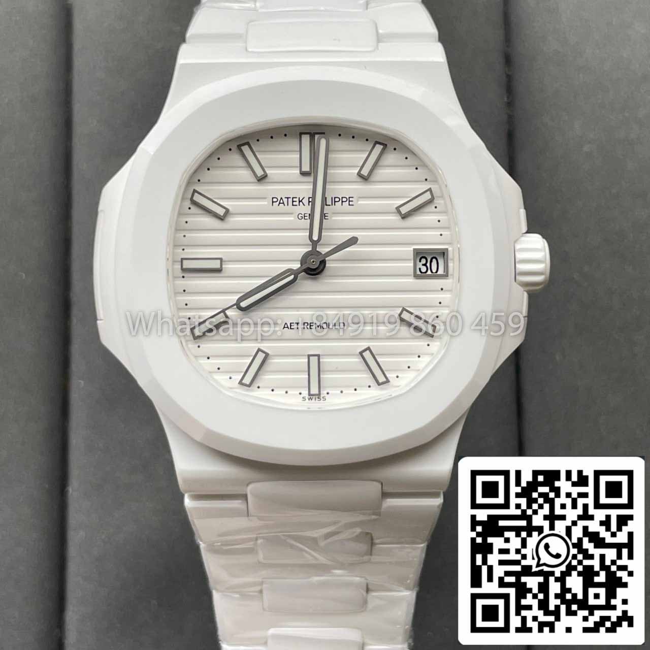 [AET modificado] Patek Philippe Nautilus 5711 ceramica quadrante bianco 1:1 edizione migliore