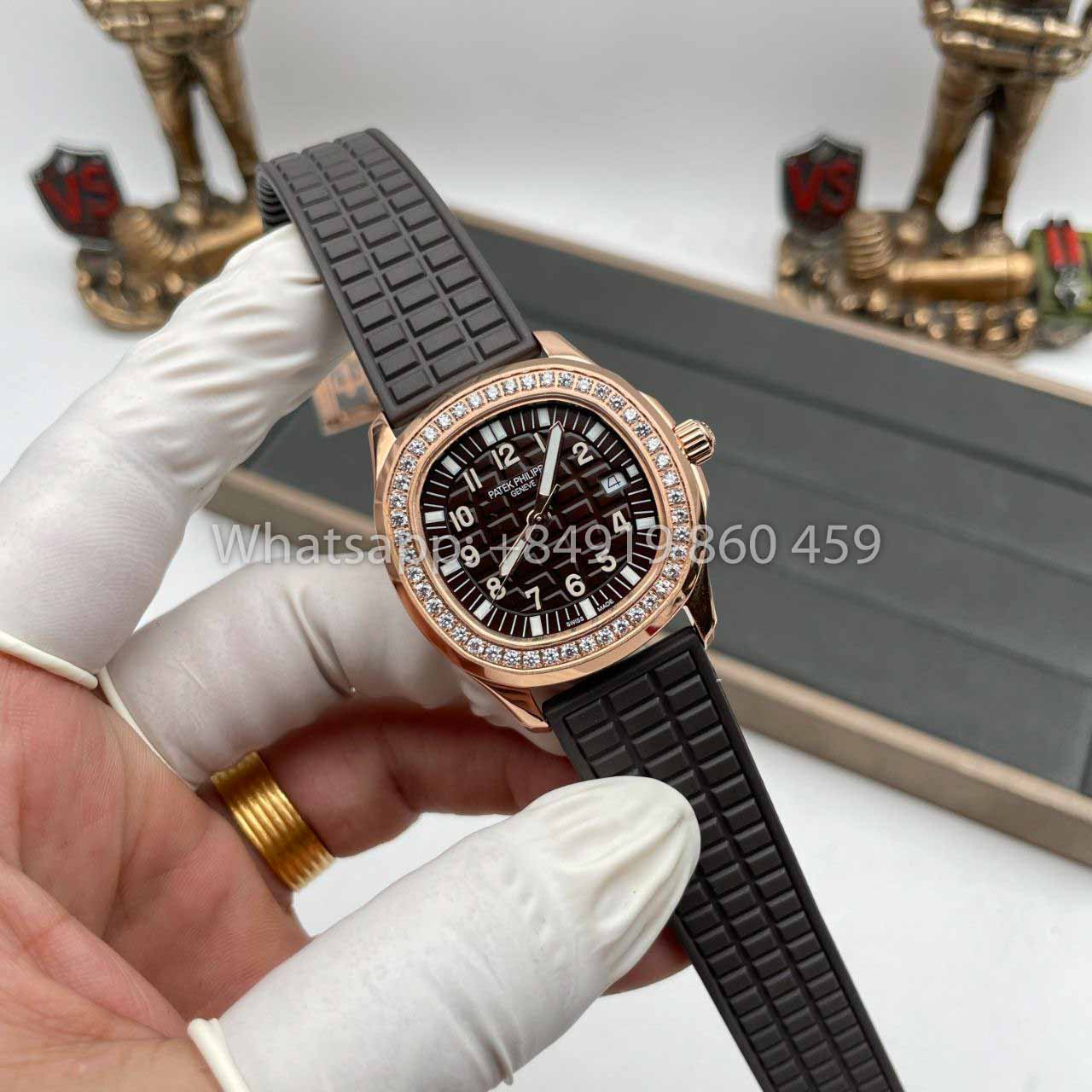 Patek Philippe Aquanaut 5067A Quartz movimento 1:1 Best Edition PPF Fabbrica Rose Gold Brown Dial