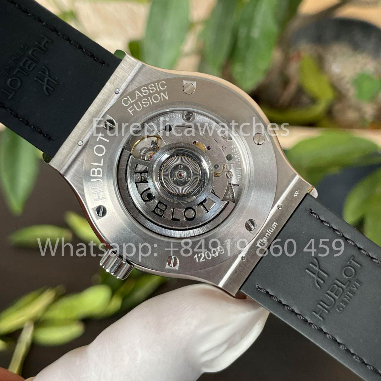 Hublot Classic Fusion 542.NX.1171.RX 42MM 1:1 Best Clone HB Fabbrica quadrante nero Pelle cinturino