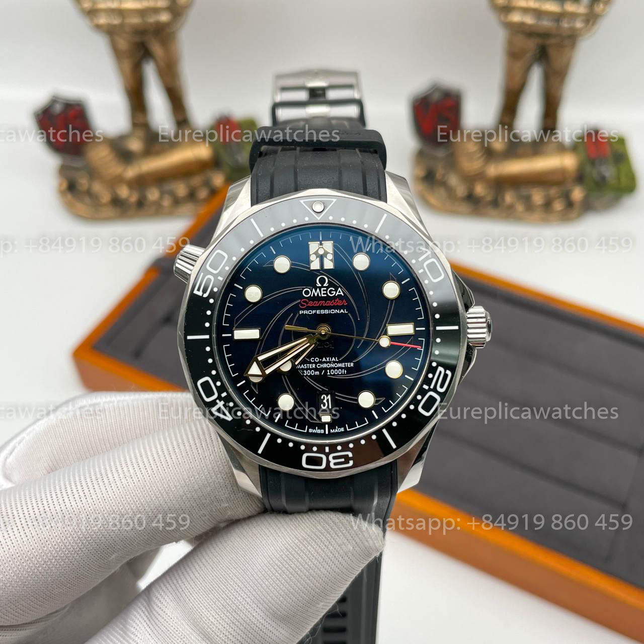Omega Seamaster Diver 300M 210.22.42.20.01.004 1:1 Best Edition OR Fabbrica Rubber cinturino