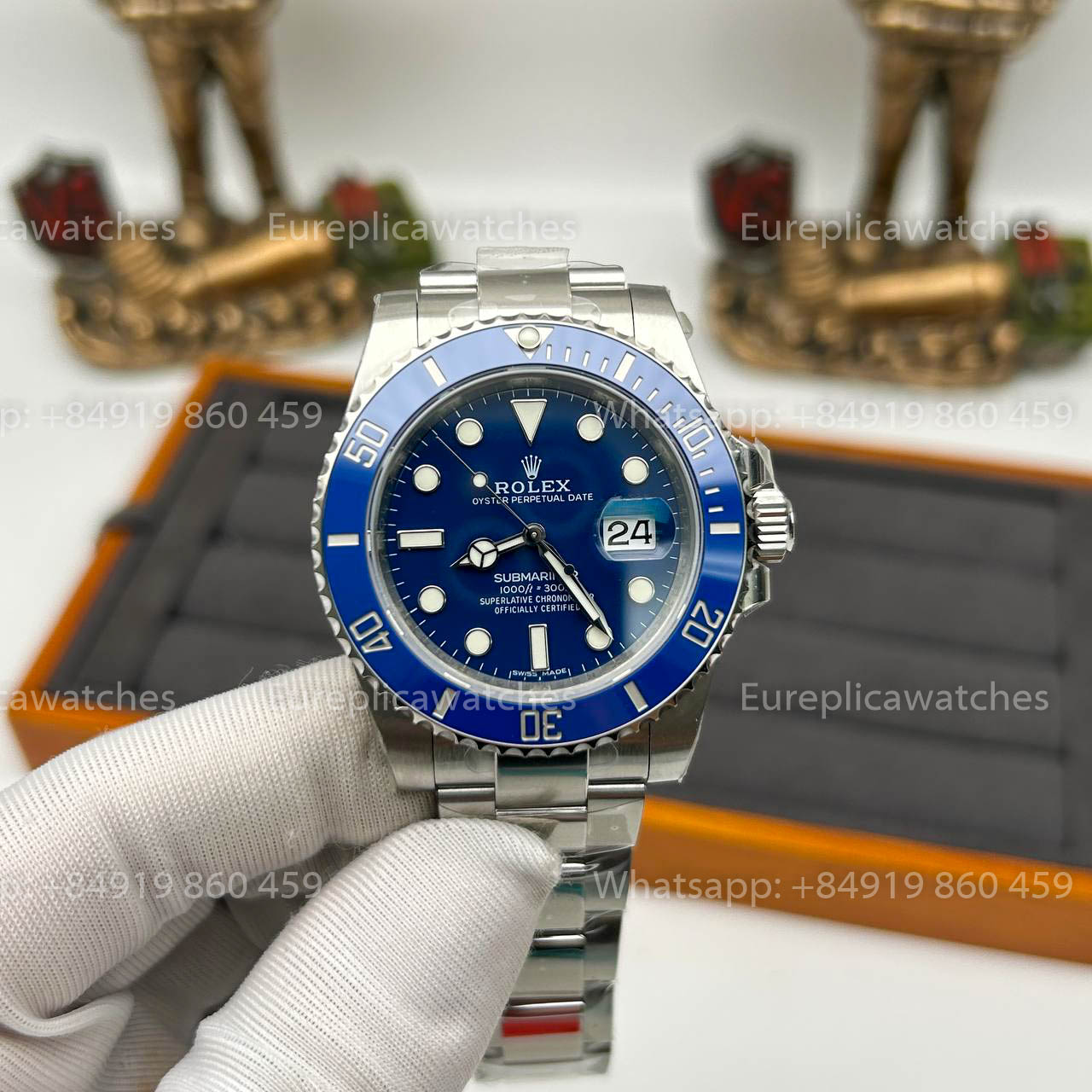 Rolex Submariner 116619LB-97209 3135 movimento VS Fabbrica quadrante blu