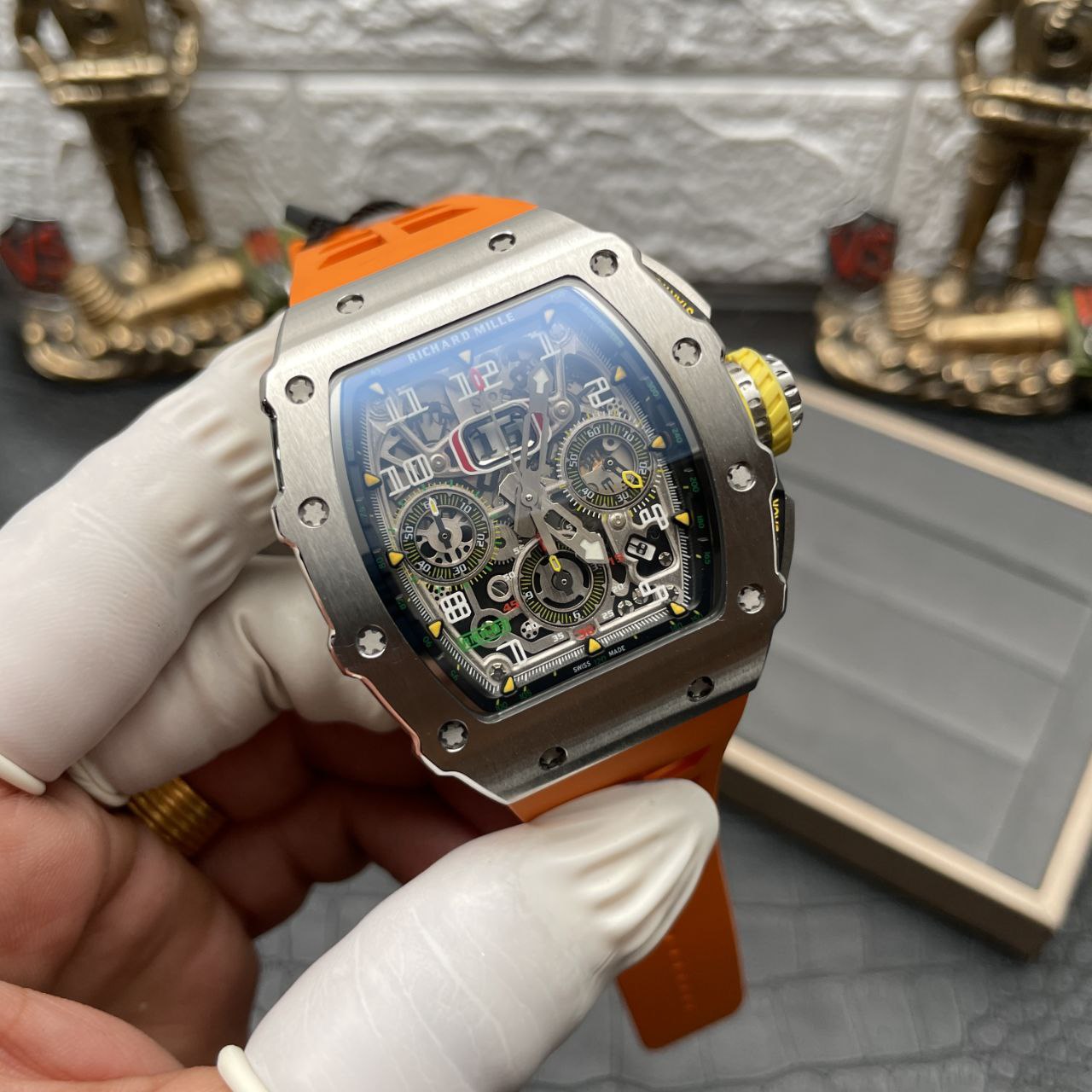 Richard Mille RM11-03 1:1 Best Edition KV Fabbrica Orange cinturino