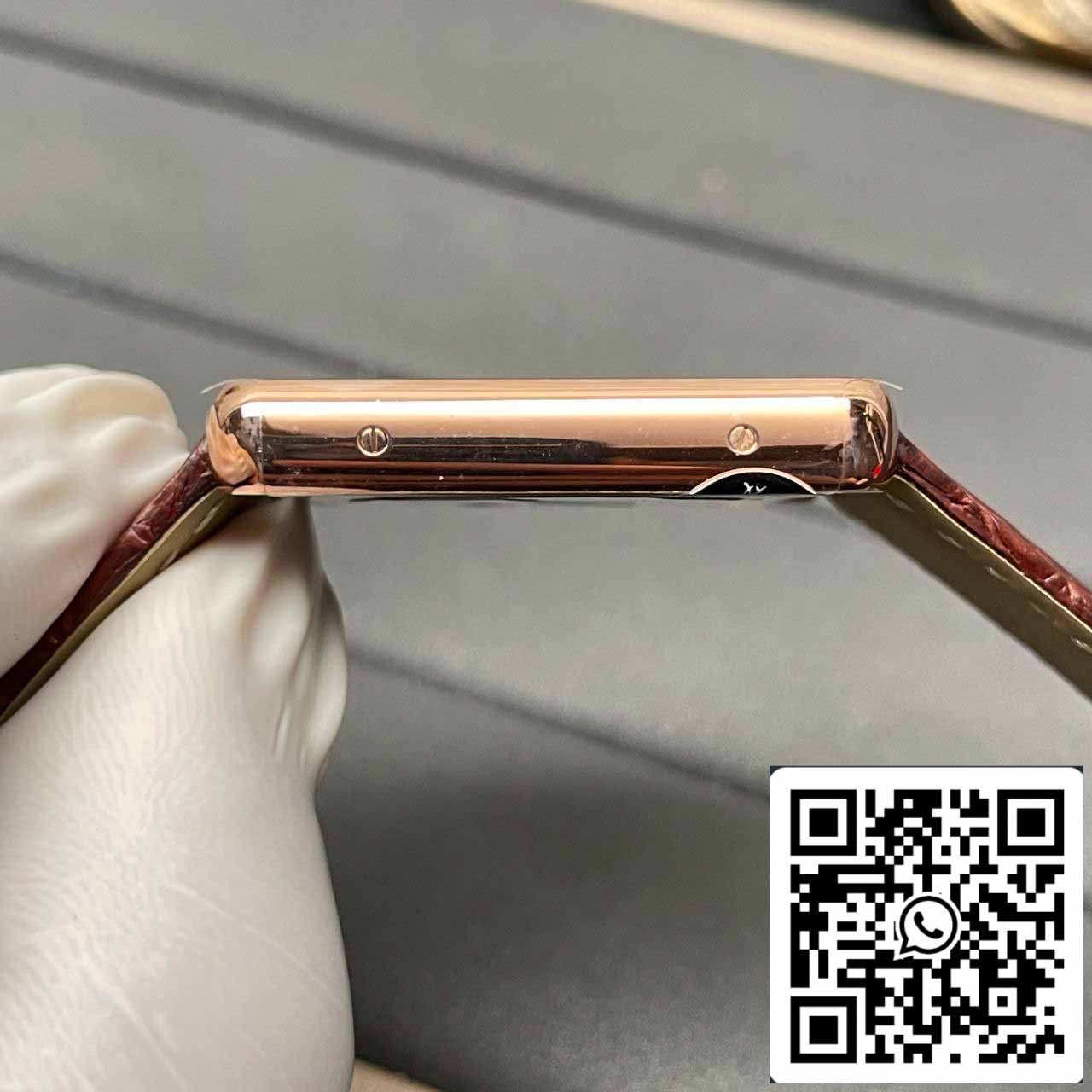Cartier Tank W5200026 1:1 edizione migliore BV Fabbrica Yellow Oro Brown Pelle cinturino