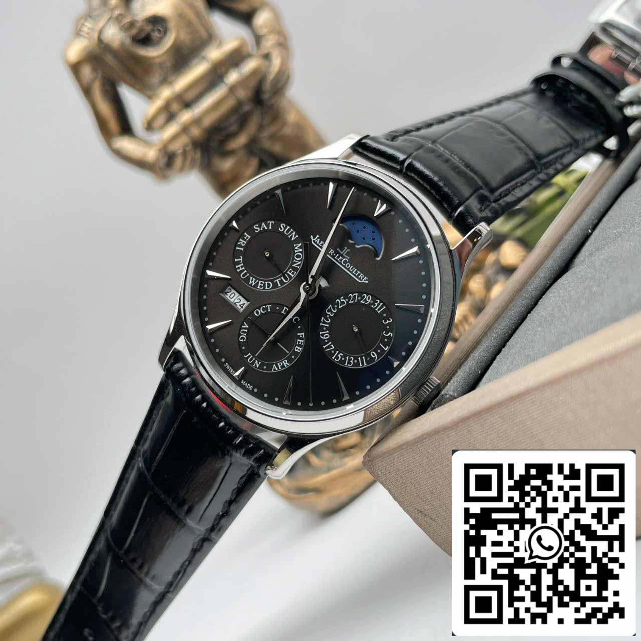 Jaeger LeCoultre Master Ultra Thin 130354J 1:1 Best Edition V9 Fabrica Mostrador Cinza Suíço ETA868