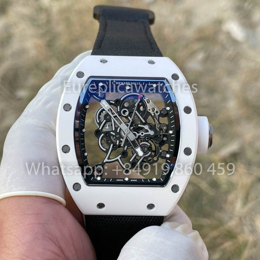RICHARD MILLE  RM055  ZF Fabbrica newest Version 2024 1:1 Best Edition Ceramic Case Velcro cinturino