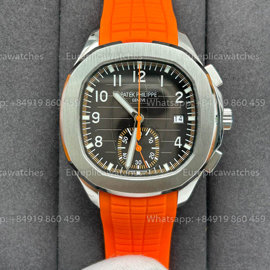 Patek Philippe Aquanaut 5968A-001 Orange Gomma cinturino 1:1 Best Clone 3K Fabbrica