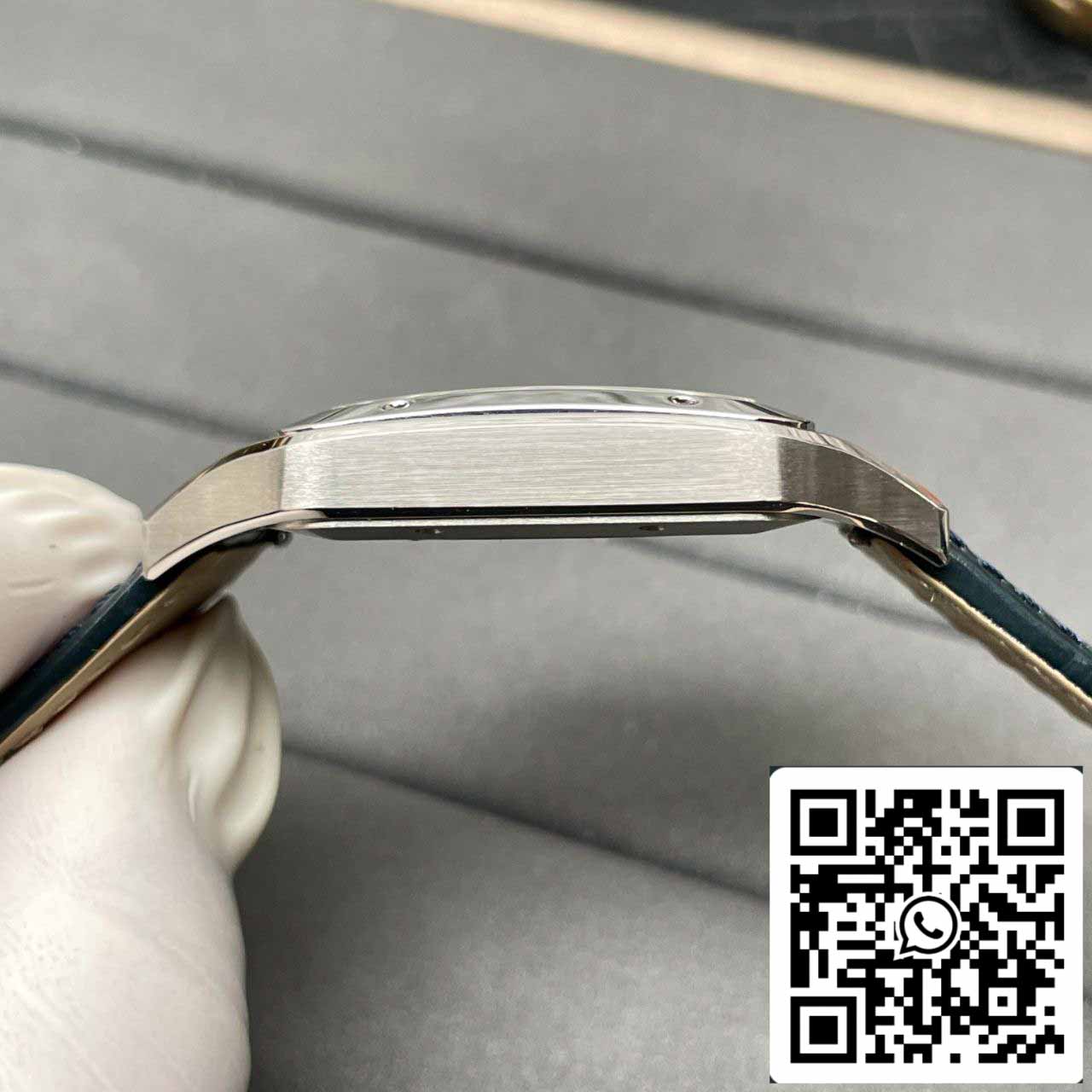 Cartier Santos Dumont WSSA0032 1:1 Melhor Edição F1 Fabbrica Mostrador Prata Suíço ETA430 MC