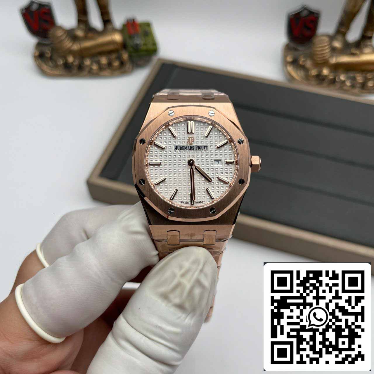Audemars Piguet 67651 Quartz 33mm 1:1 Best Edition ZF Fabbrica White Dial Rose Gold