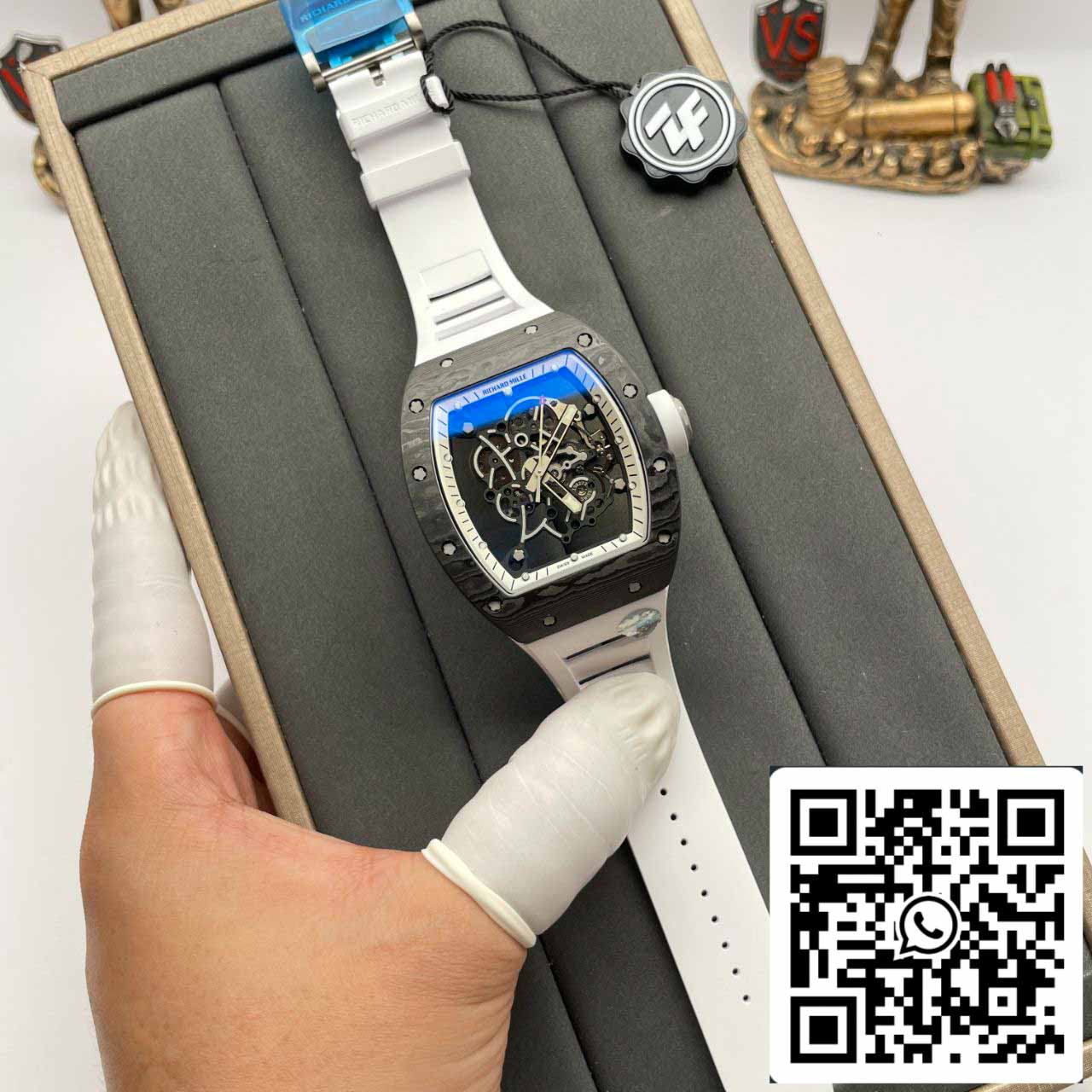 RICHARD MILLE  RM055  ZF 2024 1:1 Best Edition Carbon Fiber Case Black cinturino