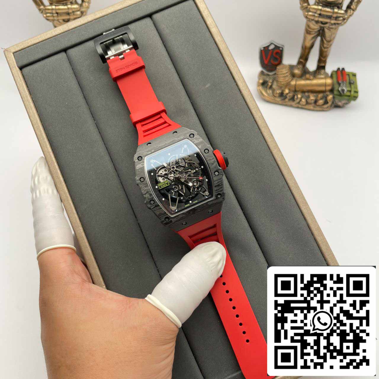 Richard Mille RM035-02 1:1 Best Edition T+ Fabbrica NTPT Carbon Case Red cinturino V4