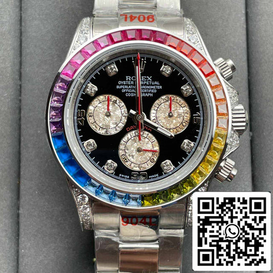 Rolex Daytona 116599 RBOW 1:1 Best Edition TW Fabbrica Black Dial