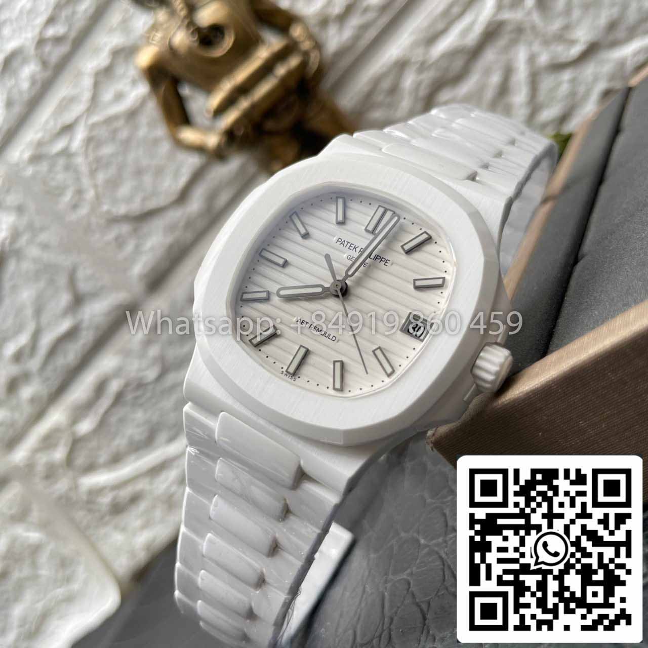 [AET modificado] Patek Philippe Nautilus 5711 ceramica quadrante bianco 1:1 edizione migliore