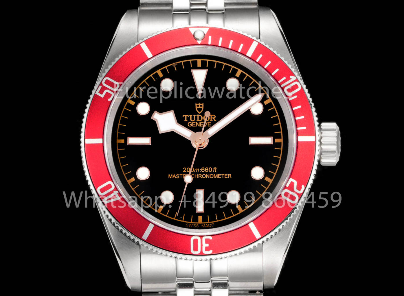 Tudor Monochrome Nero Bay 1:1 Best Clone GR Fabbrica Red lunetta