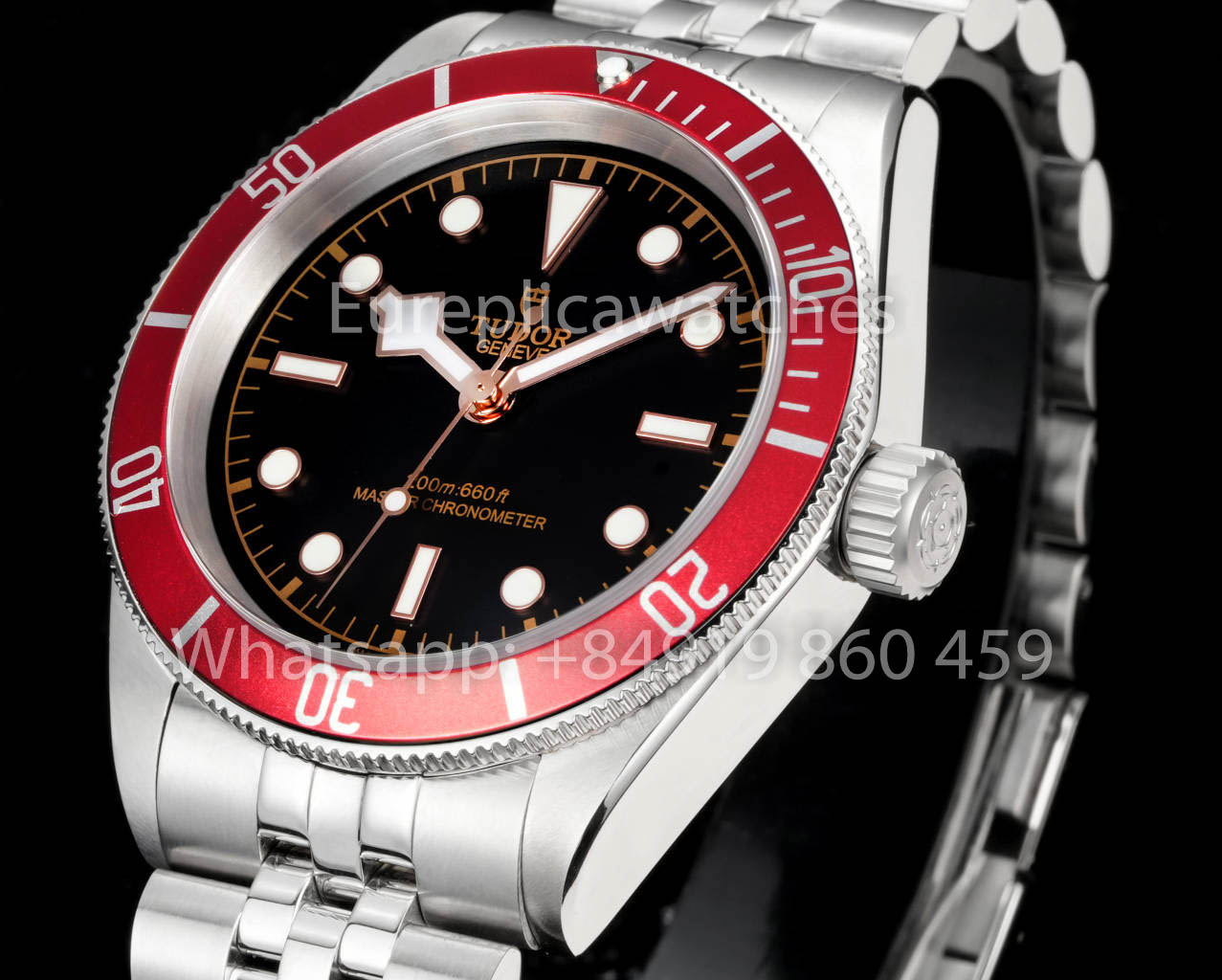 Tudor Monochrome Nero Bay 1:1 Best Clone GR Fabbrica Red lunetta
