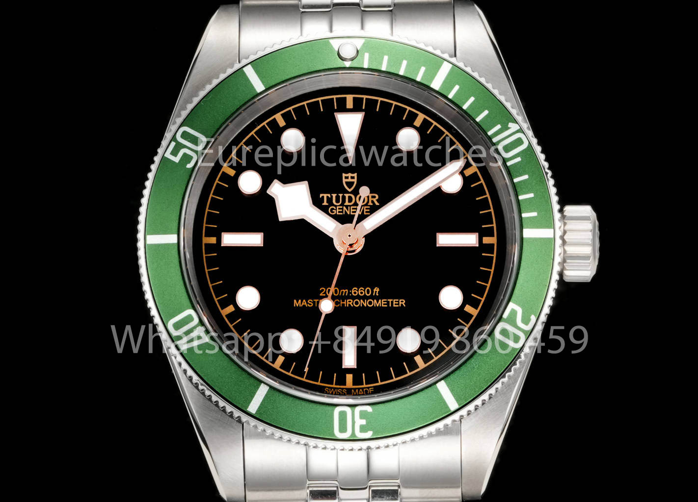 Tudor Monocromo Nero Bay 1:1 Mejor Clon GR Fabbrica Verde lunetta